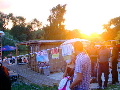 Idyllisch der Backstagebereich