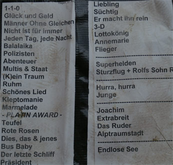 Die Mutter aller Setlists