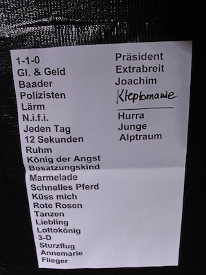 Setlist