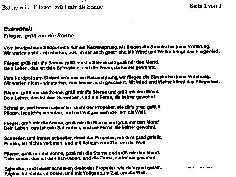 Aus dem Gotteslob singt die Gemeinde heute...